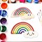 30 Pieces Rainbow Wood DIY Crafts Unfinished Wooden Cutouts Wood Discs Slices for Kid's DIY Projects Spring Summer Christmas Party Decorations (3.9 x 2.4 x 0.1 in)
